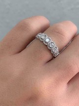 0.73Ct Round Cut Diamond Wedding Engagement Ring Band 14K White Gold Finish - £100.42 GBP