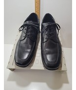 Kenneth Cole Reaction Mens Oxford Square Toe Size 10.5 Black Gently Used - $25.99