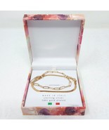 Mia Fiore 18K Gold Plated Sterling Silver Made in Italy 7&quot; Bracelets Set... - $559.52 MXN