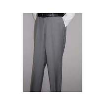 Mens Mantoni Flat Front Pants All  Wool Super 140's Classic Fit 46306-2 Gray image 9