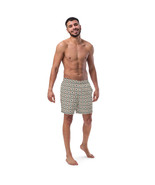 Retro Mosaic Designer Men’s Swim Trunks– Recycled, Quick-Dry, Stylish Sh... - $65.99