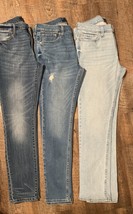 Mens Jeans Hollister &amp; Aeropostale 31x32 Skinny Jeans 3 Pairs Of Jeans - £31.03 GBP