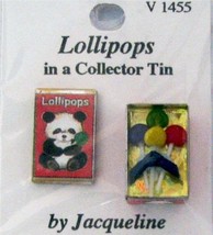 Filled Lollipops Tin 2-pc V1455 Jacquelines Dollhouse Miniature - $9.41
