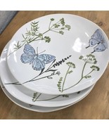 (3) Eli Ana Handmade Ceramic Blue Butterfly Chandler Moth Dinner Plates ... - $61.02 CAD