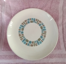 Vintage MCM Canonsburg Pottery Atomic Temporama  Dinner Plate 10 &quot; - $12.00