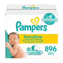 Pampers Sensitive, Perfume Free Baby Wipes, 16 Packs (896 ct.) - £78.33 GBP