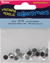 Rhinestones Round 7mm 32/Pkg Crystal - $15.18