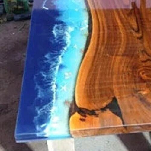 24"x36" Ocean Epoxy River Dining Table Wave Countertop Furniture ...