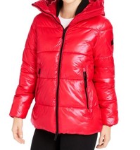 Calvin Klein Womens Activewear Oversized Hooded Puffer Jacket,Metallic,Large - £99.90 GBP