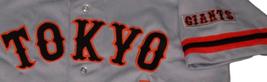 Sadaharu Oh #1 Yomiuri Giants Tokyo Button Down Baseball Jersey Grey Any Size image 4