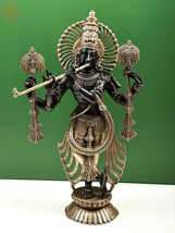 27&quot; Krishna Idol– One who Looks Beautiful with a Flute | MurliManohar | Handmade - £1,187.90 GBP