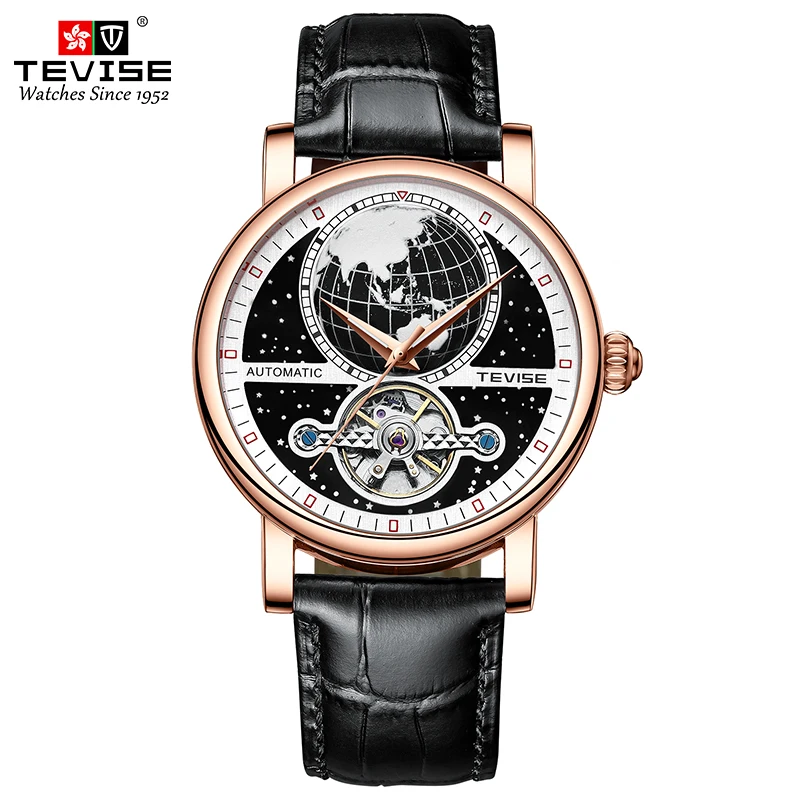 TEVISE Automatic Watch Man   Mechanical  Mens   Skeleton Tourbillon Wristwatch   - £122.35 GBP