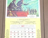 Vtg 1970 Firefighter Calendar NFPA St Charles MO 29x43 Always Ready Grif... - $32.95