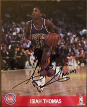Authentic Autographed Isiah Thomas Detroit Pistons 8x10 Photo Auto Nba Rca Coa - £66.31 GBP