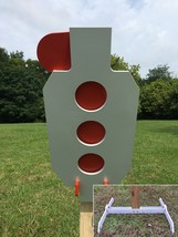 Zipper 10&quot;x24&quot; 3/8&quot; AR500 Steel Hostage Reactive Shooting Target w/ 2x4 Stand - £210.22 GBP