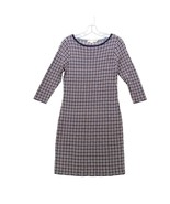 Boden Blue Beige Geometric Pattern 3/4 Sleeve Knit Dress Sz 8 US Cotton ... - $29.70