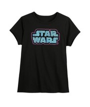 Disney Star Wars S/S Black Flip Sequin Embroidered Tee T-Shirt Sz Medium... - $29.69