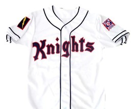 Roy Hobbs #9 New York Knights Button Down New Men Baseball Jersey White Any Size - £31.62 GBP+