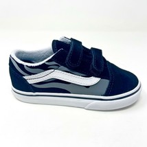 Vans Old Skool V (Suede Flame) Black True White Baby Toddler Laceless Sn... - $34.95