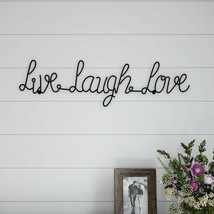 Live Laugh Love Cursive Metal Cutout Sign Rustic Decor Wall Hanging 25 Inch - £27.31 GBP