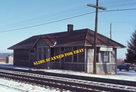 Harpster Wyandot Co. OH Hocking Valley C&amp;O Railroad Depot Slide 1971 RR - $292.66 MXN
