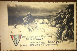 Vtg Christmas Card Weiden Germany Antique - £3.59 GBP
