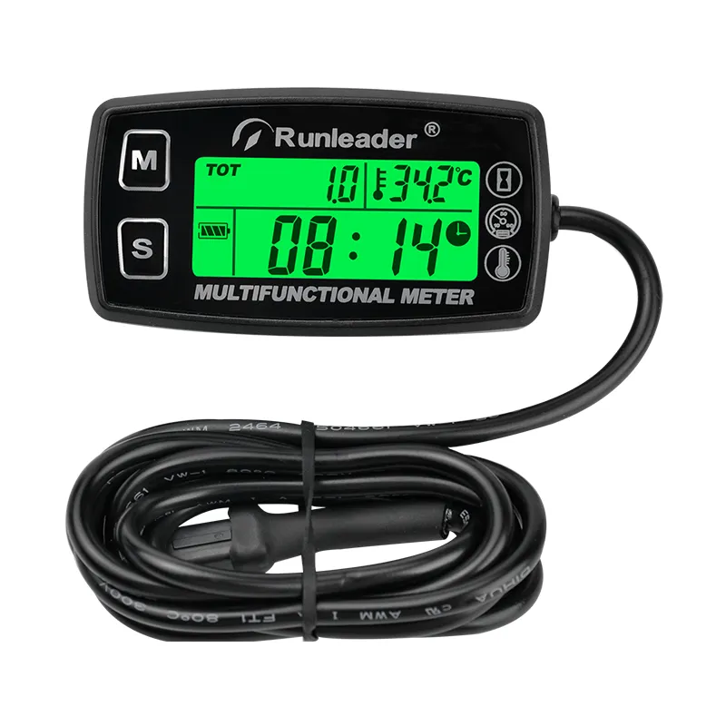  meter inductive resettable tach hour meter thermometer temp meter for boats gas engine thumb200