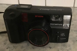 OLYMPUS Quick Shooter Zoom 2 35-70mm lens AF quick flash film camera TESTED - £67.65 GBP