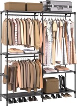 Clothes Rack, Portable Closet, 54.3 Inch Large Capacity, Black Pct022B01 - $72.99