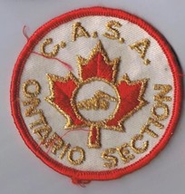 Canadian Amateur Swimming Association Patch CASA Ontario - 3&quot; Diameter Vintage - $6.92