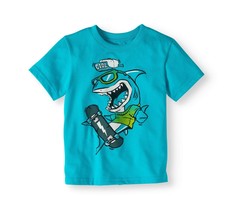 Garanimals Toddler Boys Graphic T Shirt Size 2T NEW Cool Skater Shark Blue - £7.06 GBP