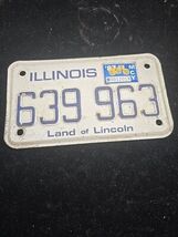 Vtg Illinois Motorcycle Plate 1980s Garage Man Cave Wall Decor Classic  - $20.37 CAD