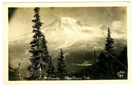 Mt. Rainier From Pinnacle Peak RPPC Photo Postcard J. Boyd Ellis 1944 Unposted - £15.45 GBP