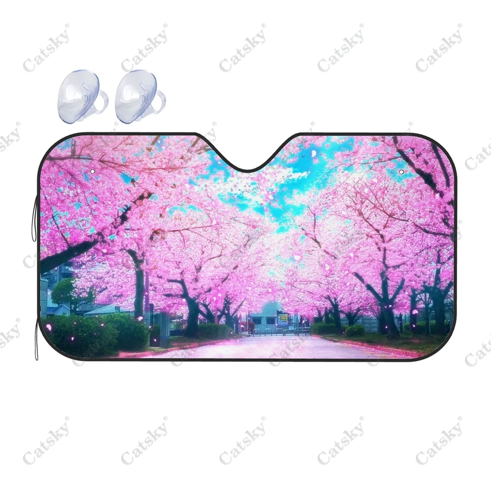  scape Car  Interior Accessories Folding screen Anti-UV Pattern Printing Gift  - $89.77