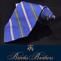 Brooks Brothers Irregulars Fleece Blue Stripped Tie - £21.81 GBP