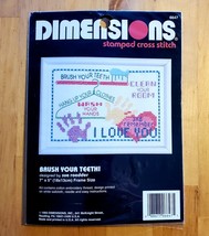 Dimensions 6647 Stamped Cross Stitch Kit Brush Your Teeth - $9.45