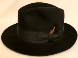 Untouchable Designer Collection Vintage Fedora Hat Size-OS Black - £31.30 GBP
