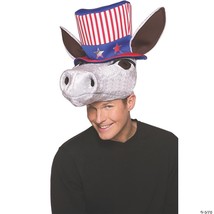 Democrat Donkey Plush Hat 4th of July Patriotic Accessory Halloween GC6027 - £47.30 GBP