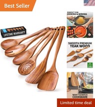 High-Quality 6-Piece Teak Wood Cookware Set - Ideal Gift for Cooking Ent... - $48.00