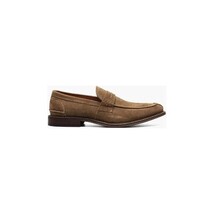 25550-211 Stacy Adams Marlowe Algonquin Moc Toe Penny Slip On Dark Tan Suede image 3