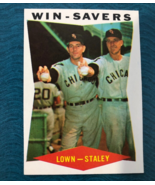 1960 TOPPS BASEBALL CARD WIN SAVERS (TURK LOWN-GERRY STALEY) #57 (NM) - $22.25