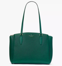 Kate Spade Monet Large Triple Compartment Green Leather Tote WKRU6948 NWT Retail - £126.57 GBP