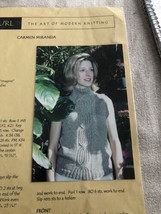 Black Purl Knitting Pattern  Carmen Miranda Sleeveless Ladies Cable Swea... - £6.93 GBP