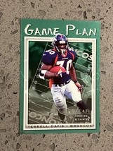 1998 Leaf Rookies Stars Terrell Davis Game Plan /5000 #20 Broncos HOF $2... - $2.88