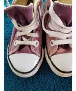 Levi&#39;s Brand ~ Purple ~ Hi Top ~ Lace Up ~ Toddler Shoe Size 8 ~ Canvas ... - $276.53 MXN