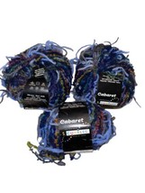 Lot Of 3 S. Charles Cabaret Heavy Worsted Aran Wool Yarn #7 Blue Green Yellow - £15.43 GBP