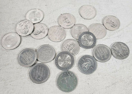 Vintage Shell Gas station Tokens Various Game Coins Famous Facts &amp; Faces... - $19.80