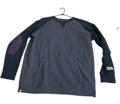 Burton US Open Snowboarding Sweatshirt Mens XL Blue Colorblock w/Elbow P... - $37.95