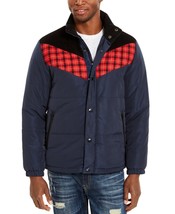 American Rag Men&#39;s Brady Colorblocked Puffer Jacket Navy Size Large - £22.41 GBP