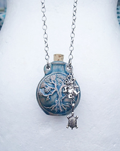 Grateful Dead Tree of Life Vessel Bottle Necklace   Urn  Ashes - $29.99
